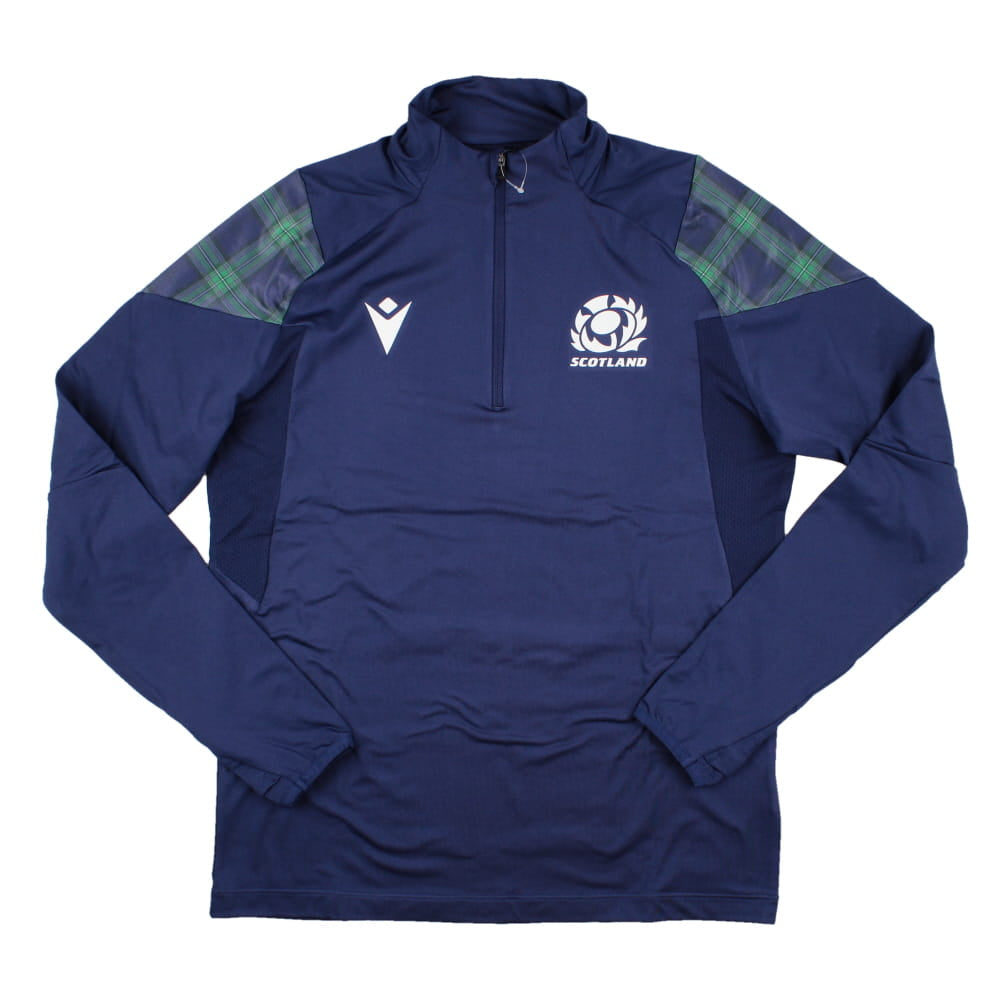 2023-2024 Scotland Rugby Half Zip Softshell Top (Blue)_0