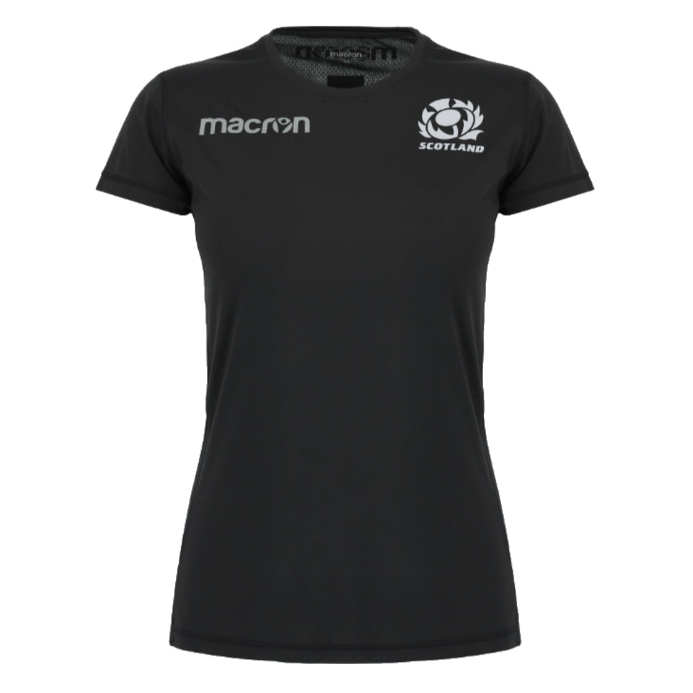 2023-2024 Scotland Rugby Training Shirt (Black) - Ladies_0