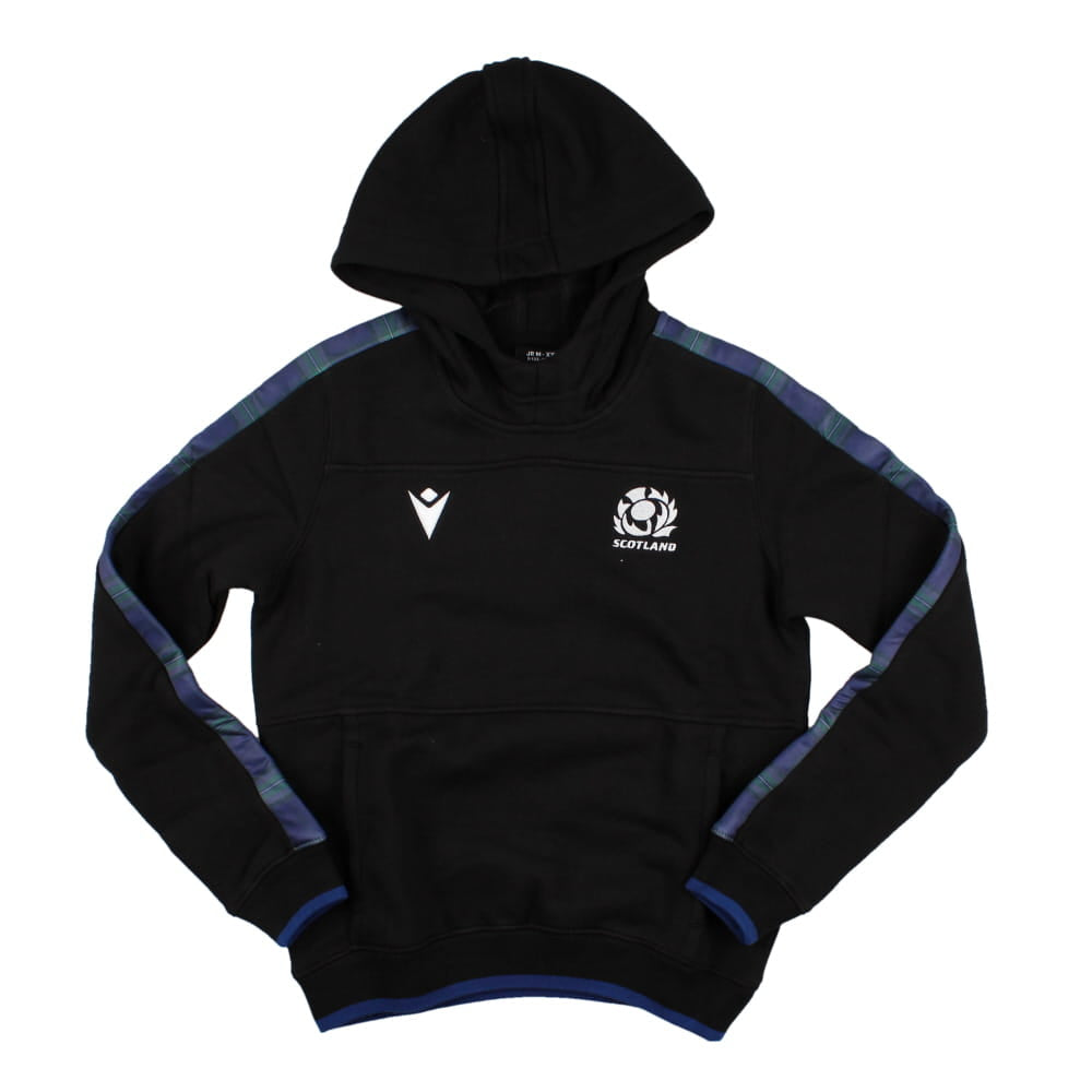 2023-2024 Scotland Rugby Kangaroo Pouch Hoody (Black) - Kids_0