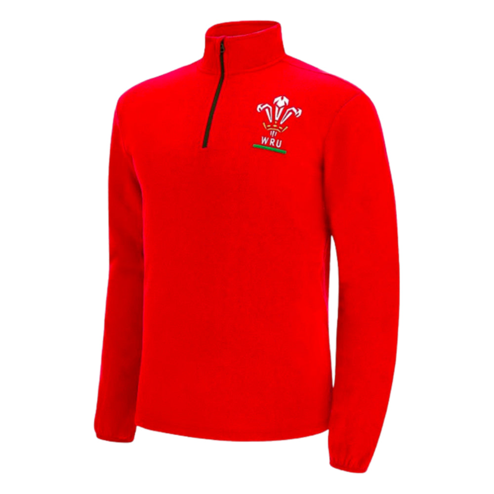 Wales RWC 2023 Half Zp Fleece Rugby Top (Red)_0