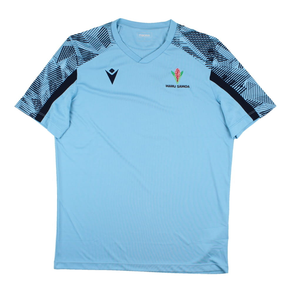 2023-2024 Samoa Rugby Poly Dry Shirt (Blue)_0