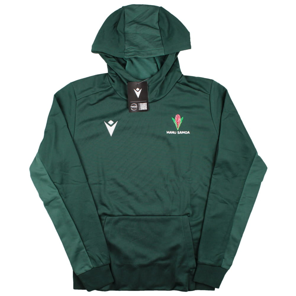 2023-2024 Samoa Rugby Travel Cotton Hooded Sweatshirt (Green)_0