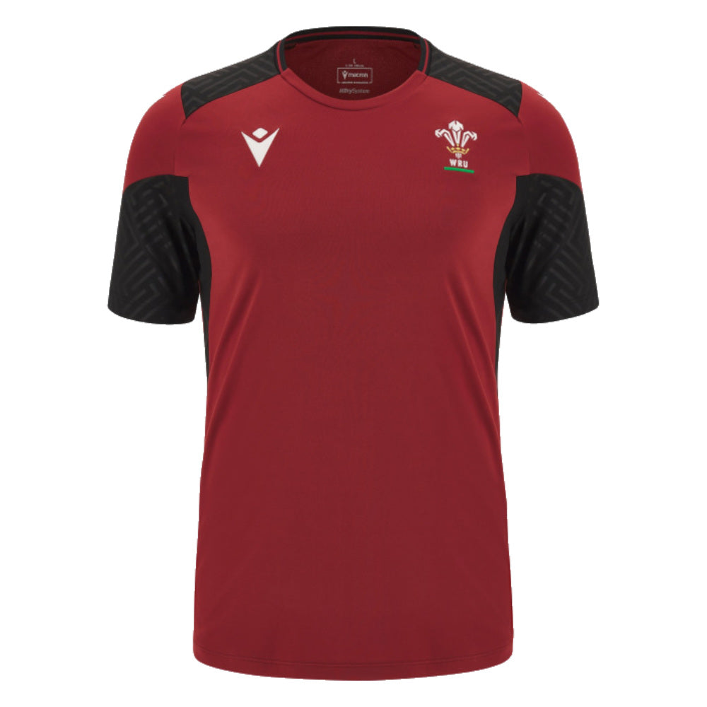 2023-2024 Wales Rugby Training Gym T-Shirt (Red)_0