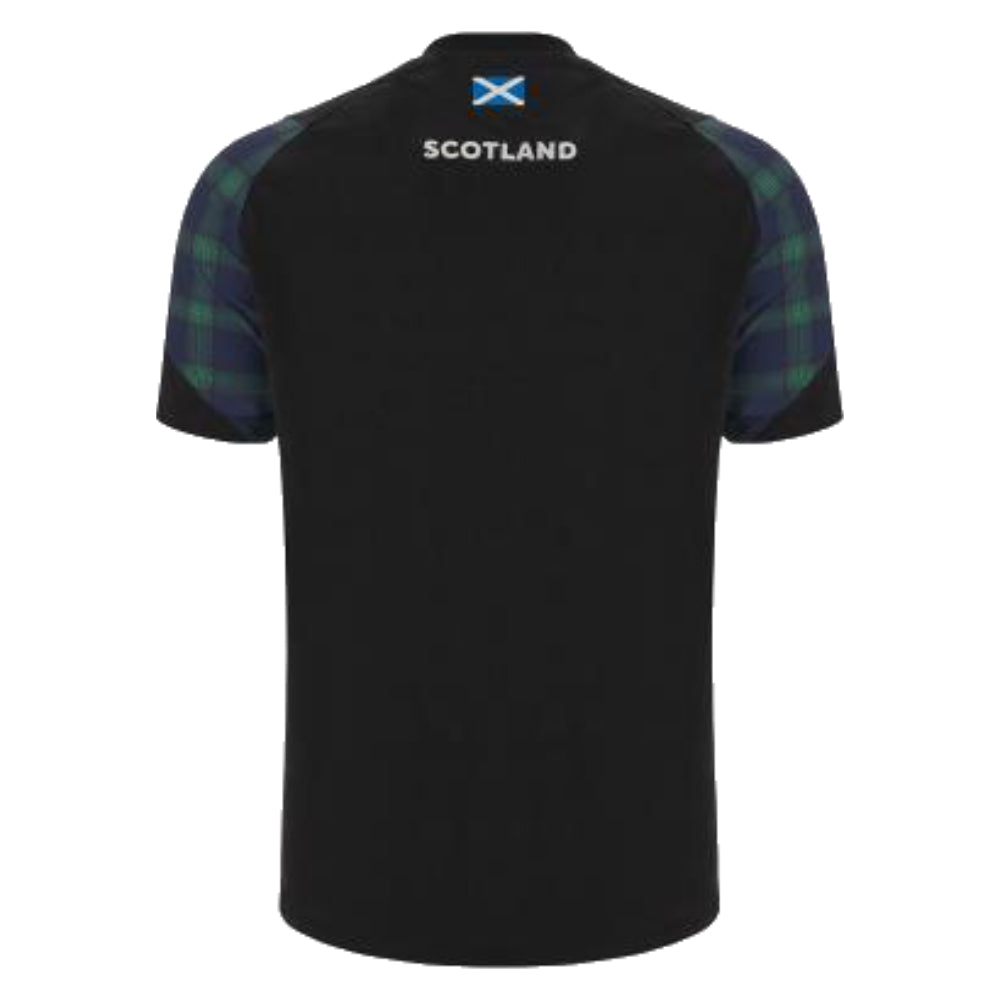 2023-2024 Scotland Rugby Travel Polycotton T-Shirt (Black)_1