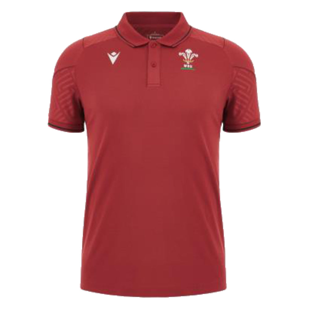 2023-2024 Wales Rugby Travel Polo Shirt (Red)_0