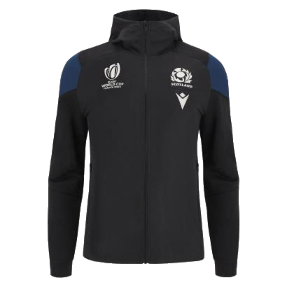 Scotland RWC 2023 Travel Rugby Full Zip Hoody (Black)_0