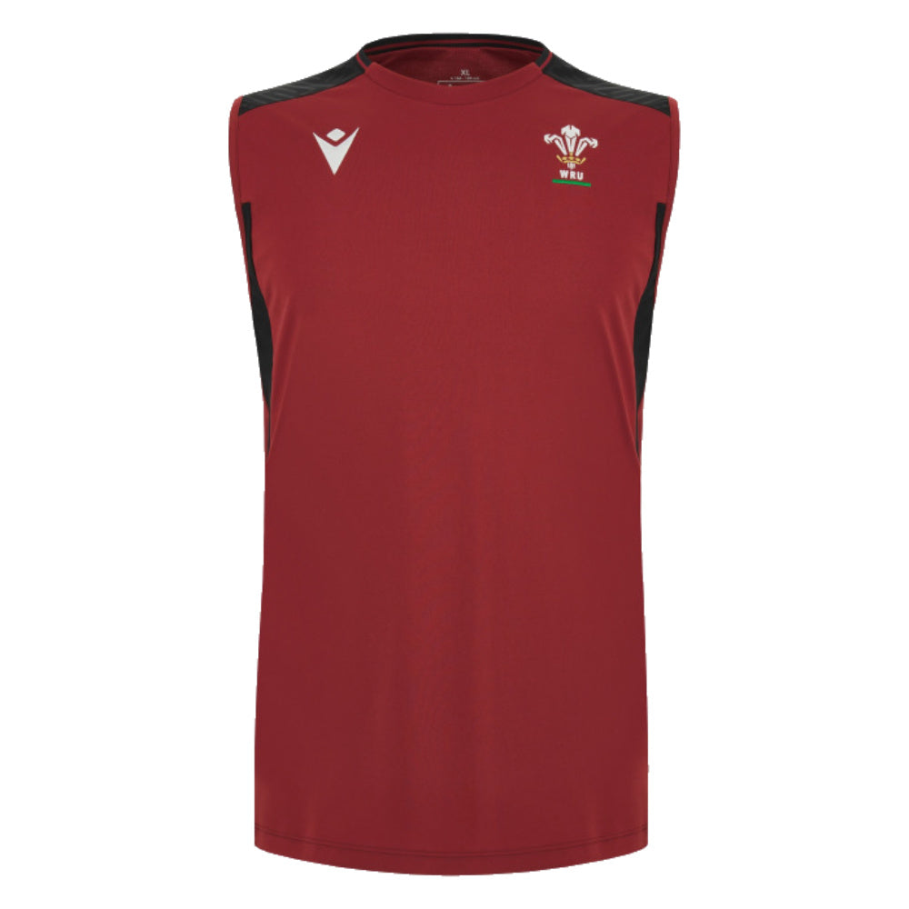 2023-2024 Wales Rugby Sleeveless Training Vest (Red)_0