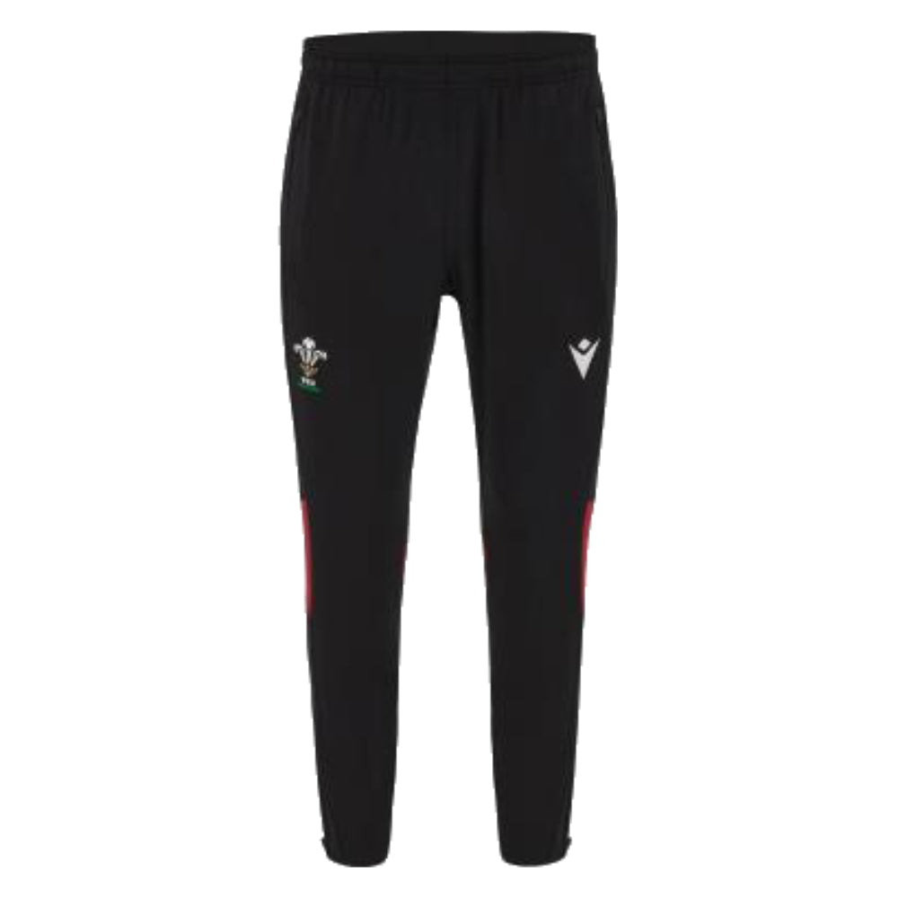 2023-2024 Wales Rugby WRU Fitted Track Pants (Black)_0