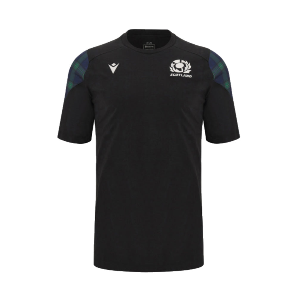 2023-2024 Scotland Rugby Travel Cotton Tee (Black) - Kids_0