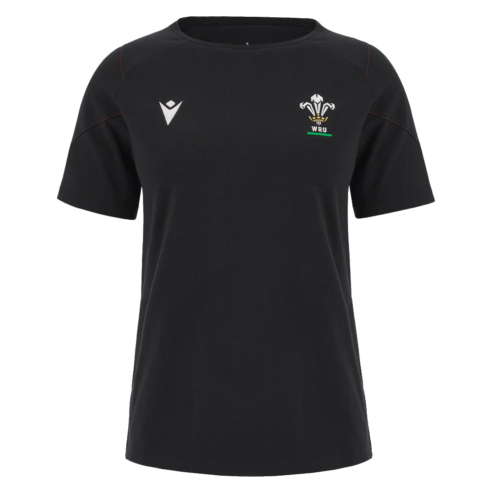 2023-2024 Wales Rugby WRU Cotton Tee (Black) - Ladies_0