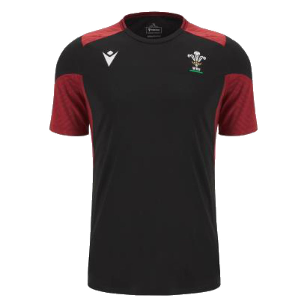 2023-2024 Wales Rugby WRU Training Gym Shirt (Black)_0