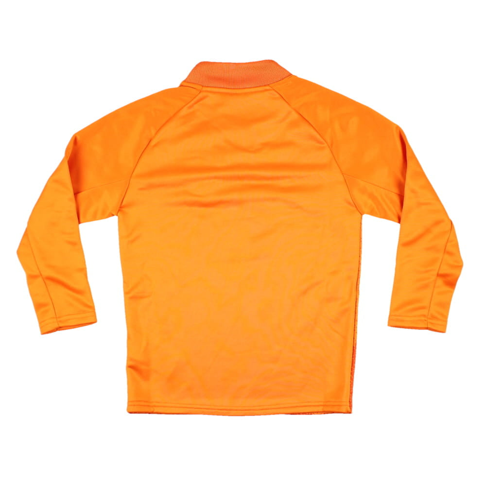 2023-2024 Man City Pre-Match LS Sweat Top (Orange) - Kids_1