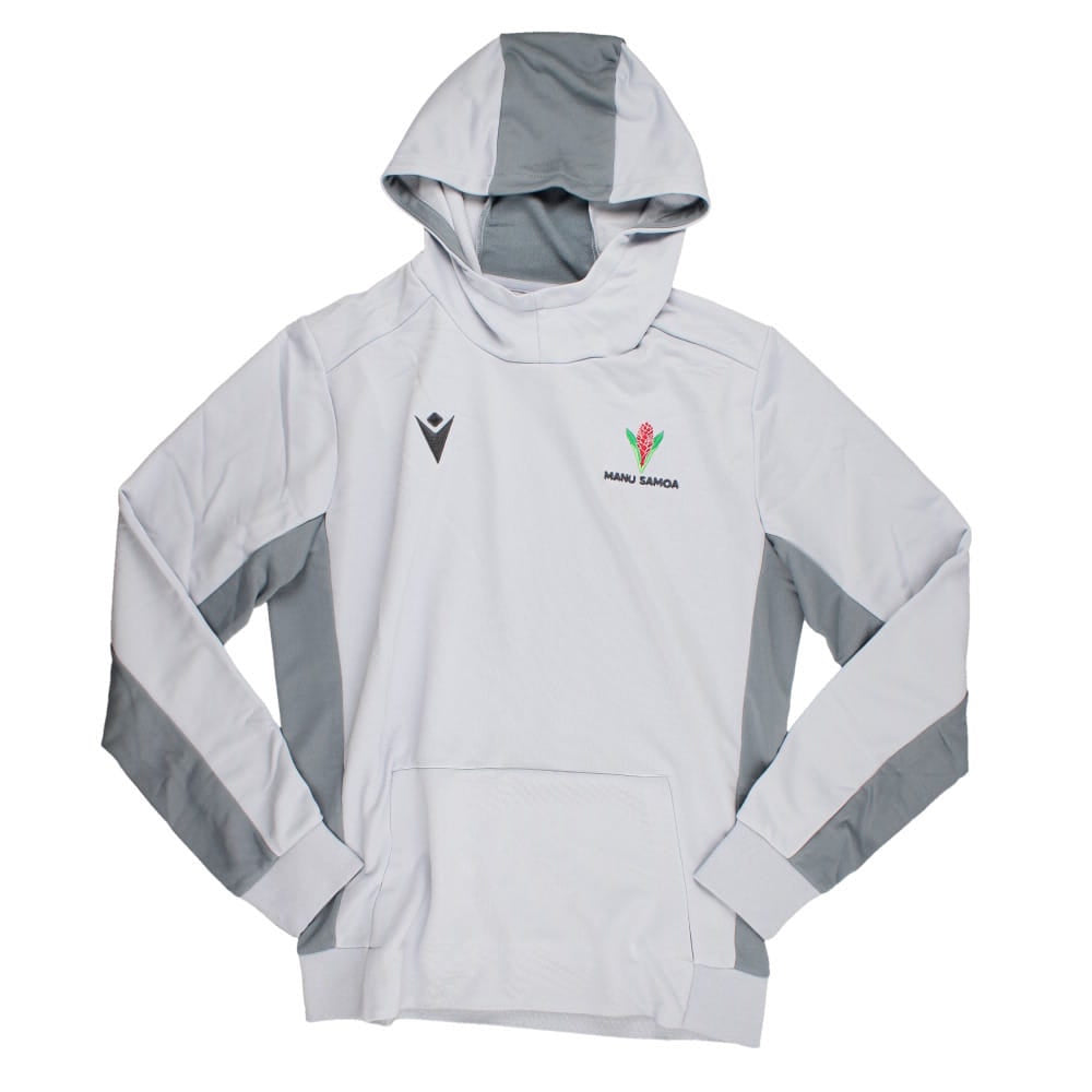 2023-2024 Samoa Rugby Travel Cotton Hooded Sweatshirt (Silver)_0