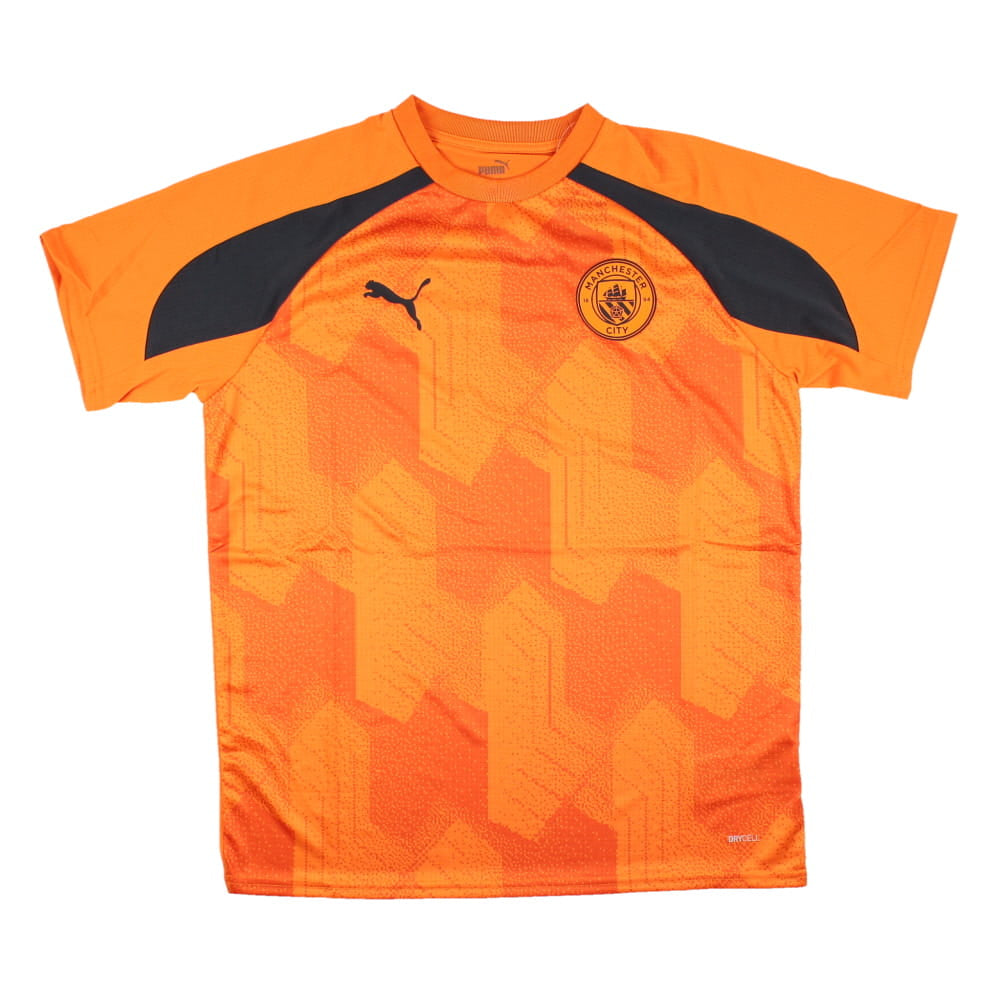 2023-2024 Man City Pre-Match Jersey (Orange) - Kids_0