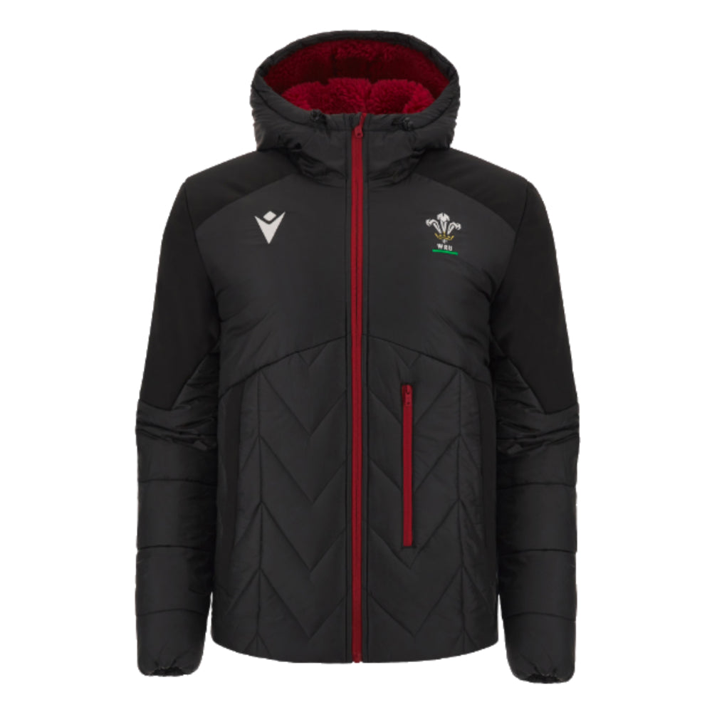 2023-2024 Wales Rugby Padded Bomber Jacket (Black)_0