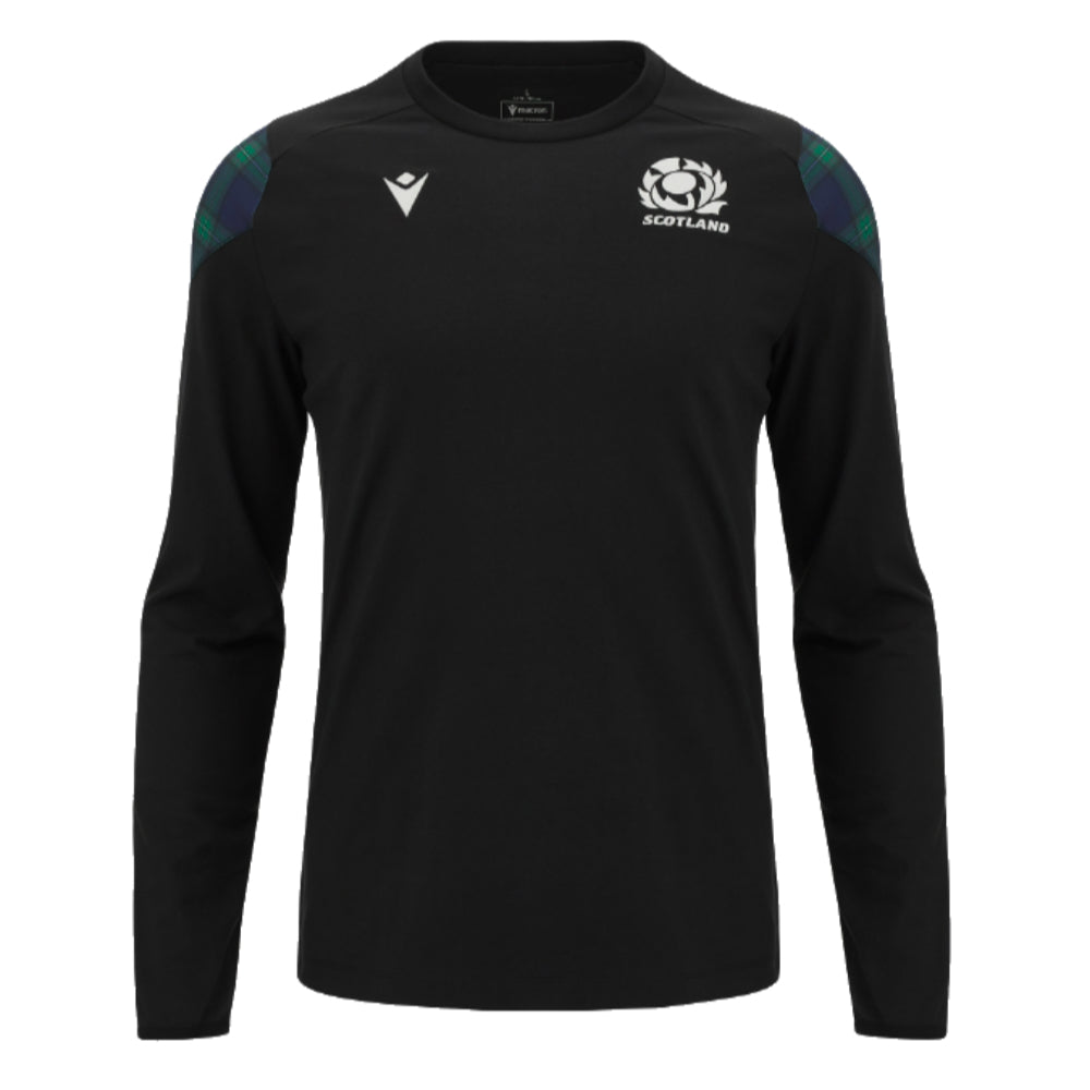 2023-2024 Scotland Rugby LS Travel Tee (Black)_0