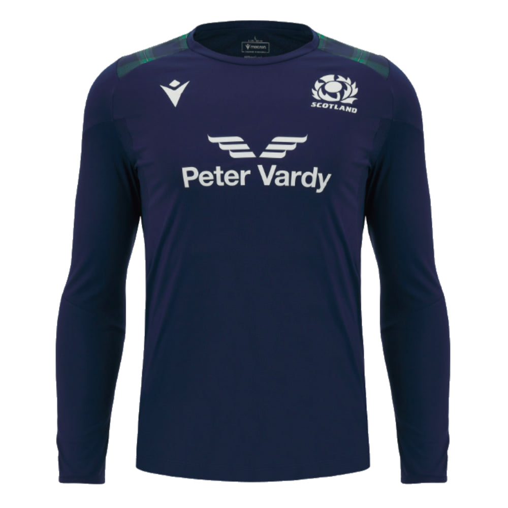 2023-2024 Scotland Rugby Long Sleeve Training Tee (Navy)_0