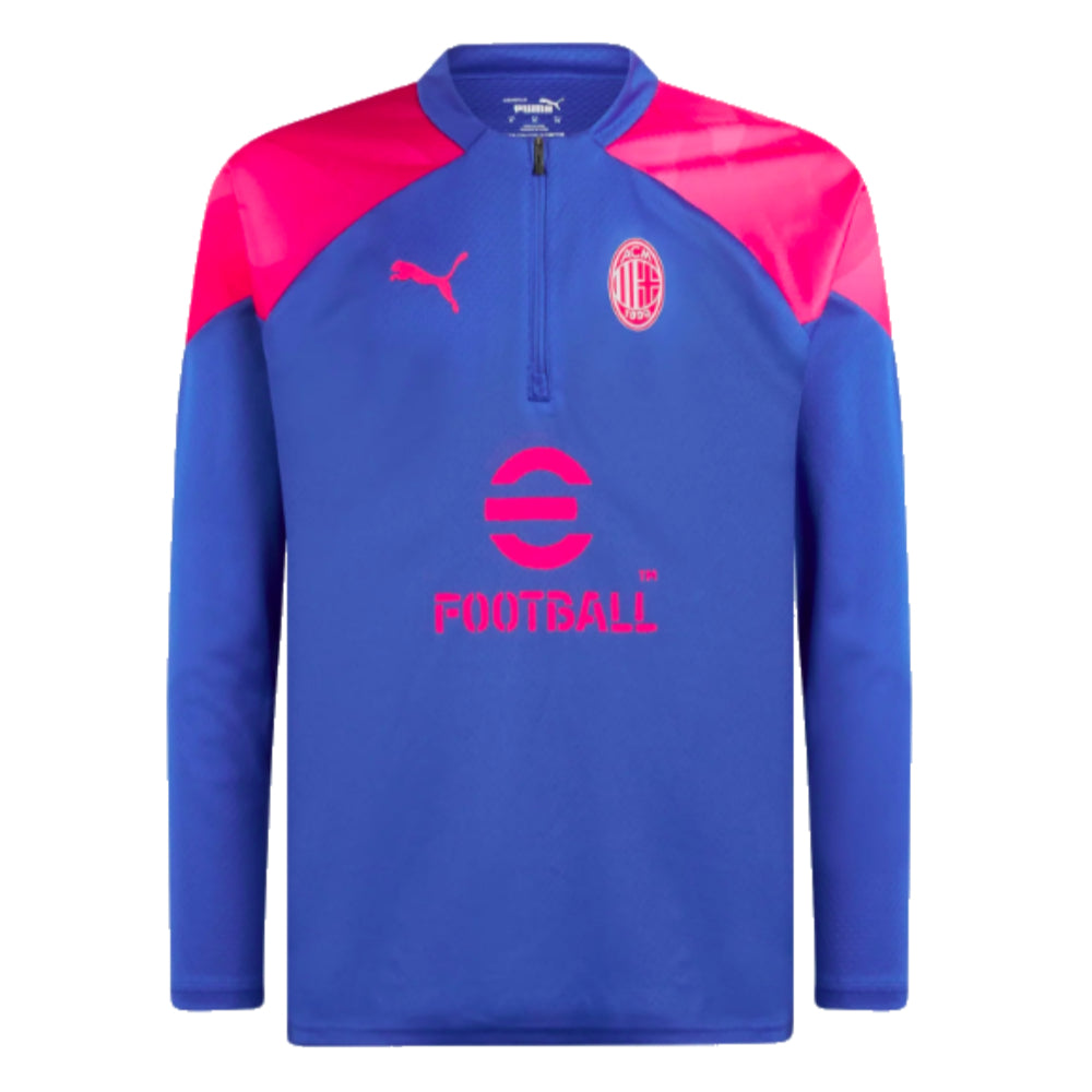 2023-2024 AC Milan Training Half Zip Top (Sapphire)_0