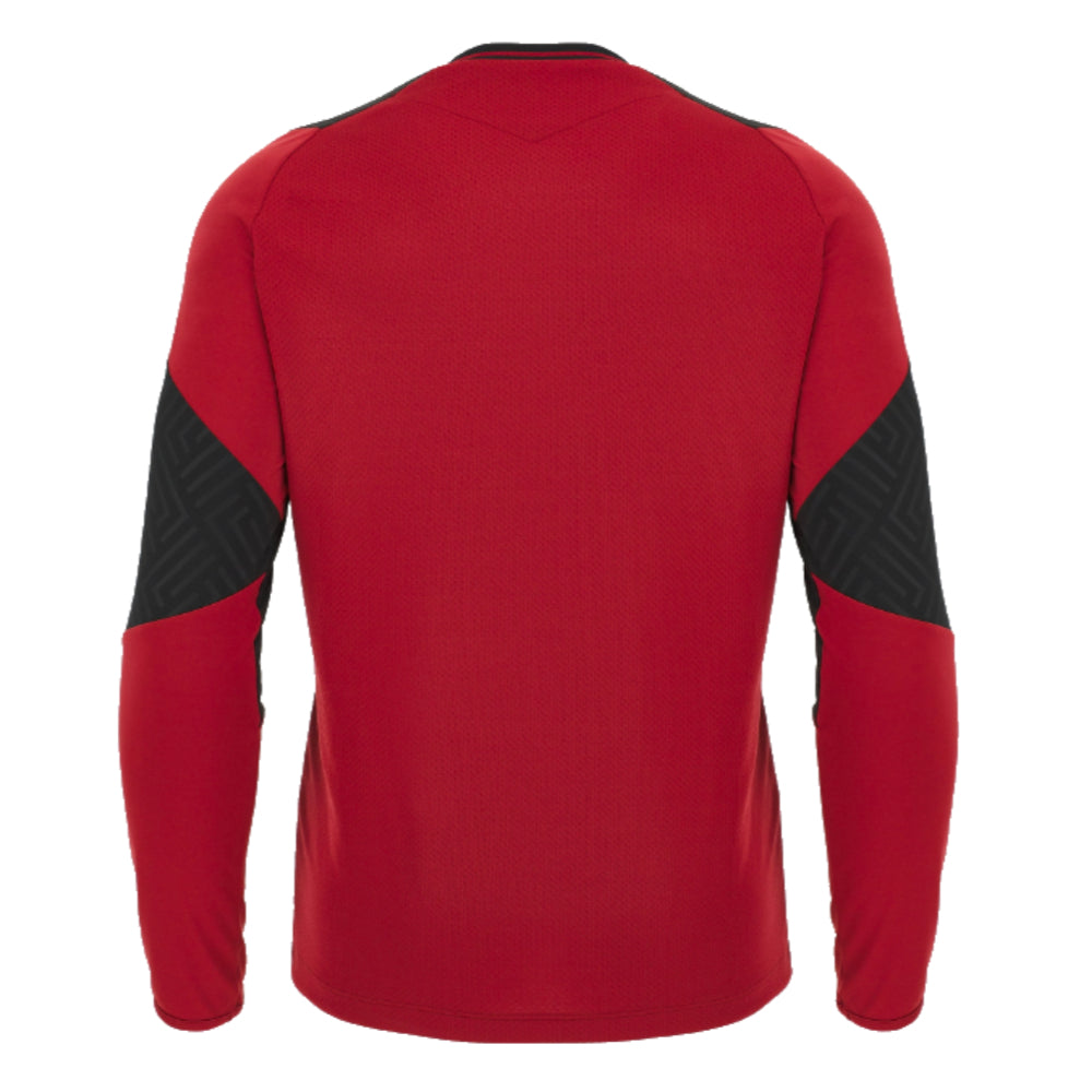 2023-2024 Wales Rugby Long Sleeve Training Tee (Red)_1