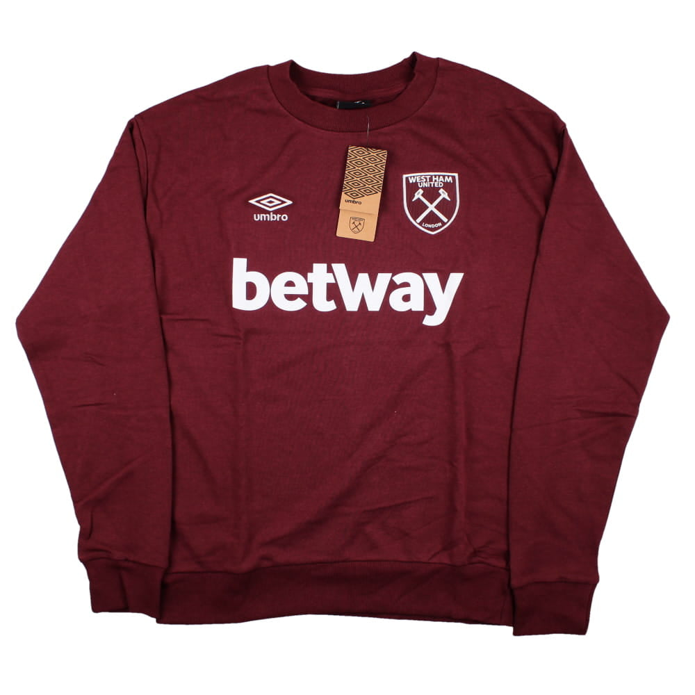 2023-2024 West Ham Fleece Sweat (Tawny Port)_0