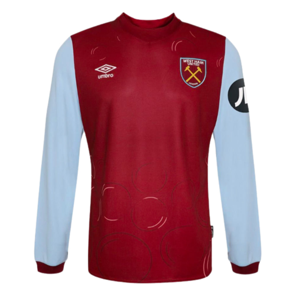 2023-2024 West Ham Long Sleeve Home Shirt (Kids)_0