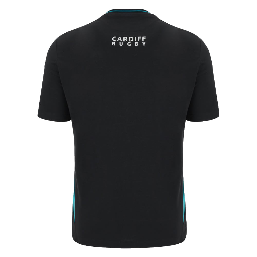 2023-2024 Cardiff Blues Travel Rugby T-Shirt (Black)_1