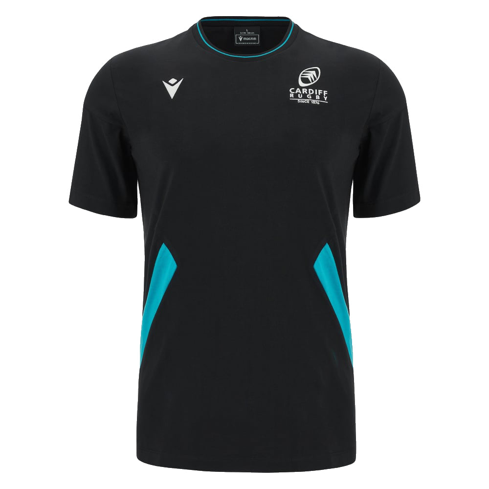 2023-2024 Cardiff Blues Travel Rugby T-Shirt (Black)_0