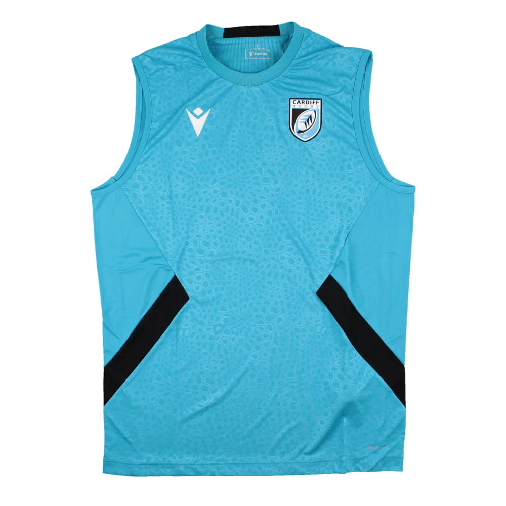 2023-2024 Cardiff Blues Rugby Training Vest (Aqua)_0