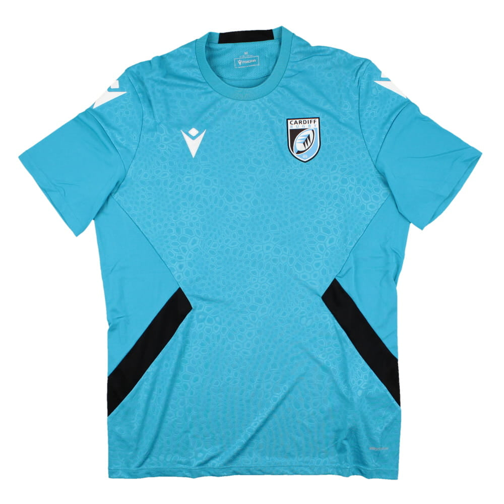 2023-2024 Cardiff Blues Rugby Training Poly Shirt (Aqua)_0