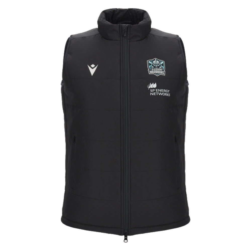 2023-2024 Glasgow Warriors Rugby Padded Gilet (Black)_0