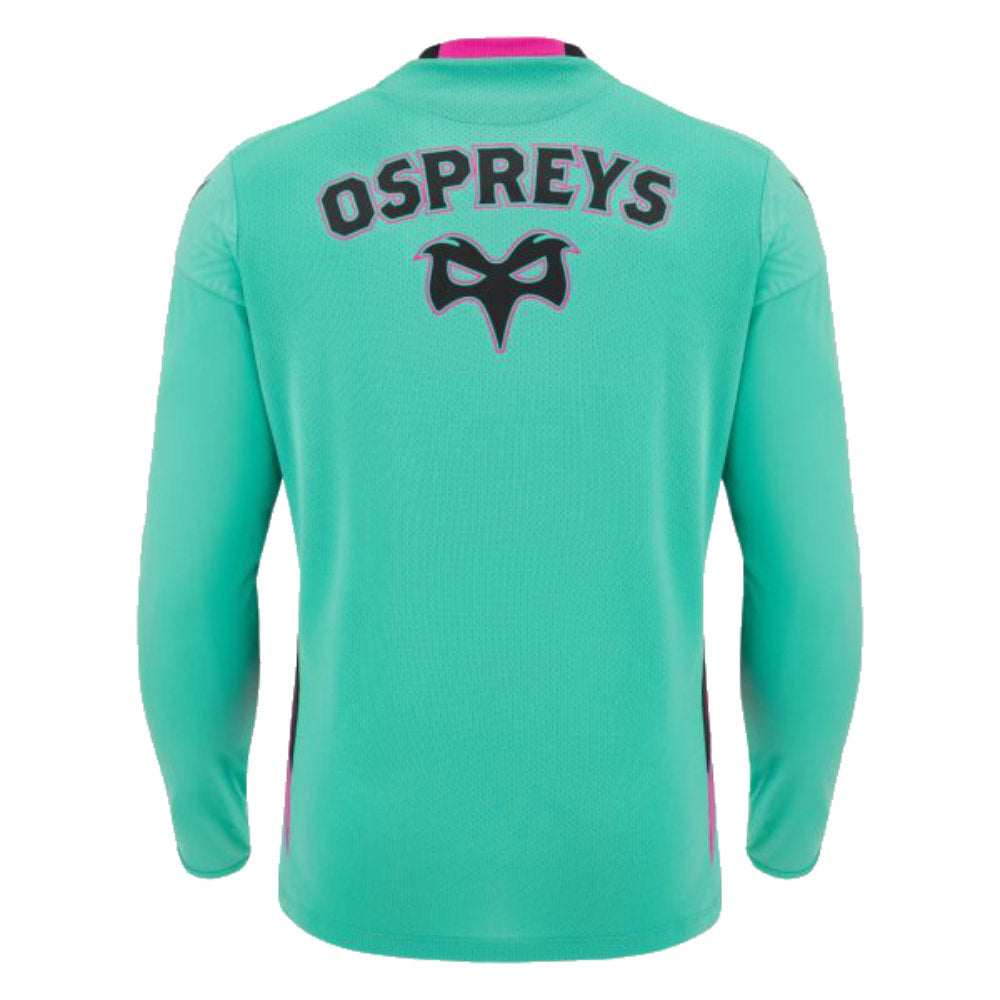 2023-2024 Ospreys Rugby Long Sleeve Training Tee (Turquoise)_1