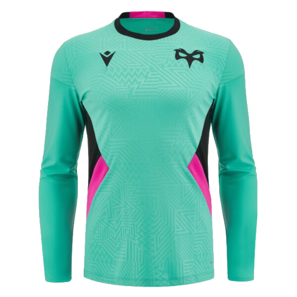 2023-2024 Ospreys Rugby Long Sleeve Training Tee (Turquoise)_0