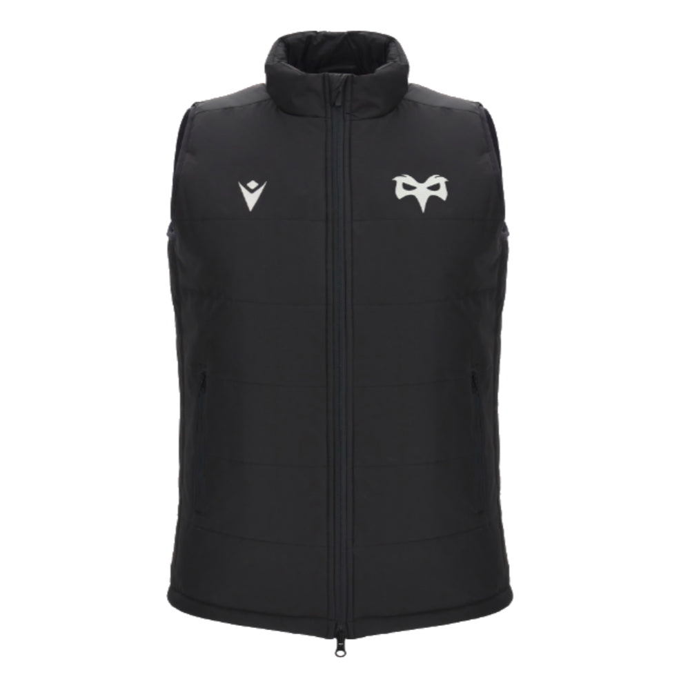 2023-2024 Ospreys Rugby Padded Gilet (Black)_0