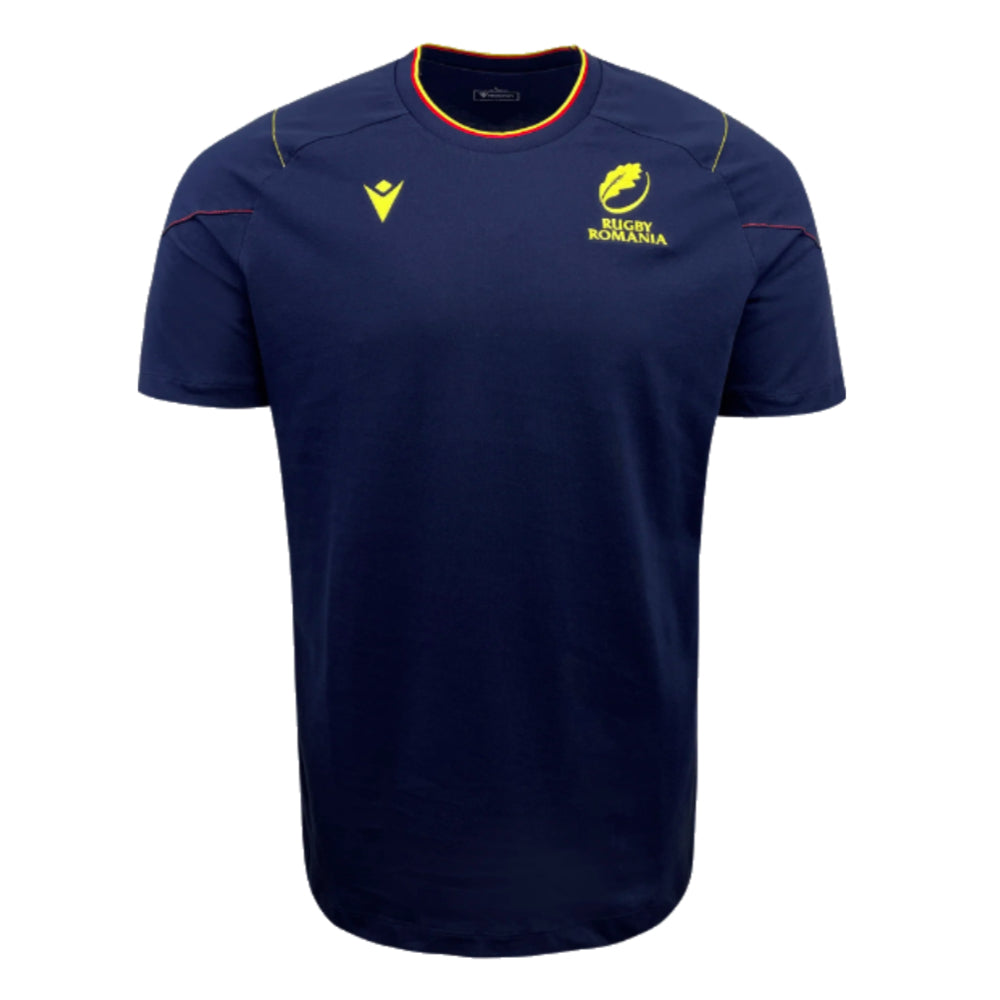 2023-2024 Romania Rugby Cottonpoly T-Shirt (Navy)_0