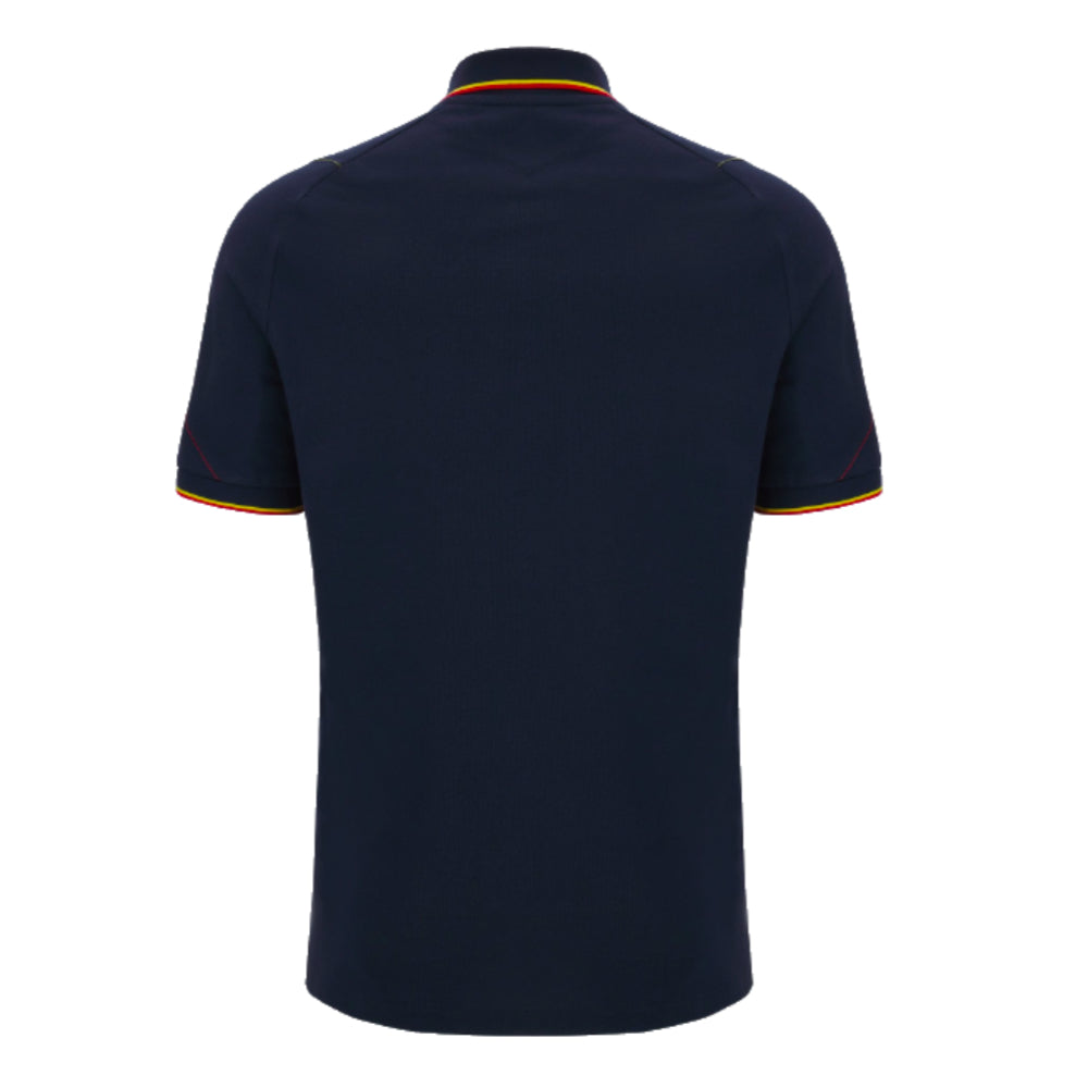 2023-2024 Romania Rugby Cottonpoly Polo Shirt (Navy)_1