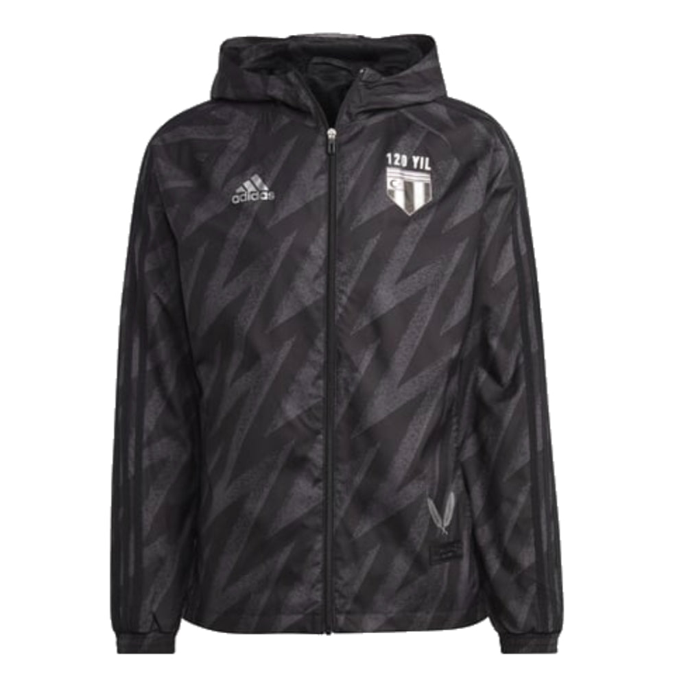 2022-2023 Besiktas Hoodie 120 Year Windbreaker (Black)_0