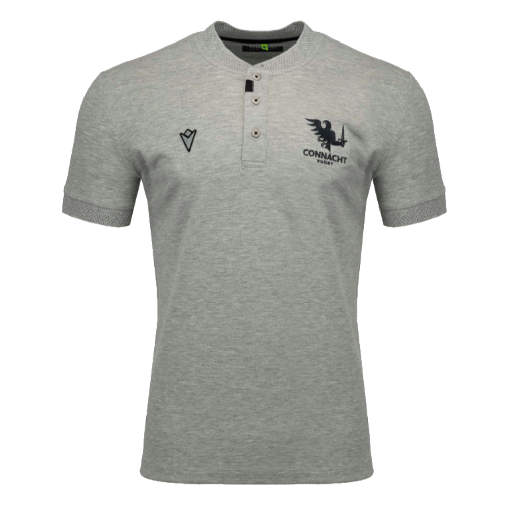 2023-2024 Connacht Ath Patmos Travel Polo Shirt (Grey)_0