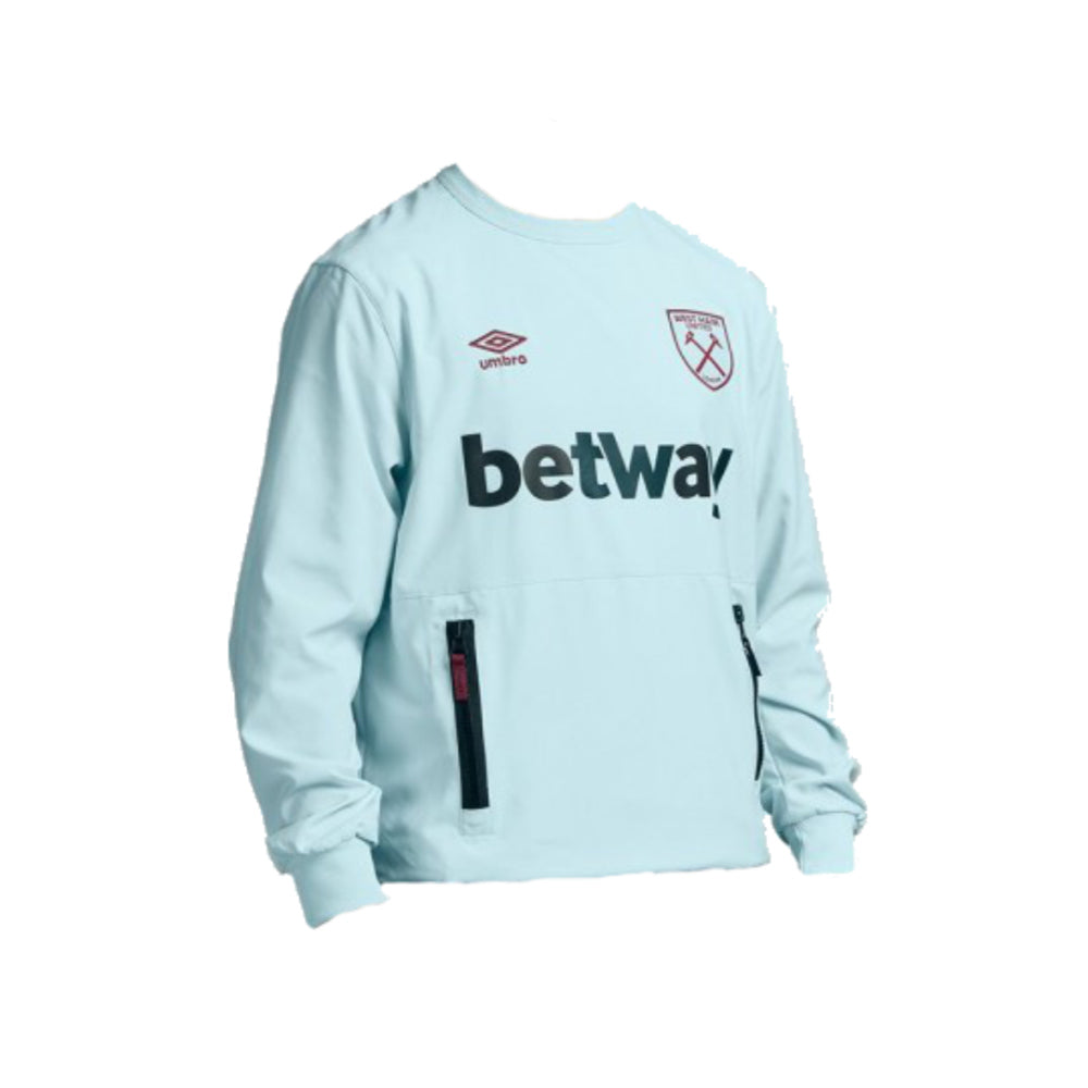 2022-2023 West Ham Travel Sweat Top (S) - Blue Glow_0