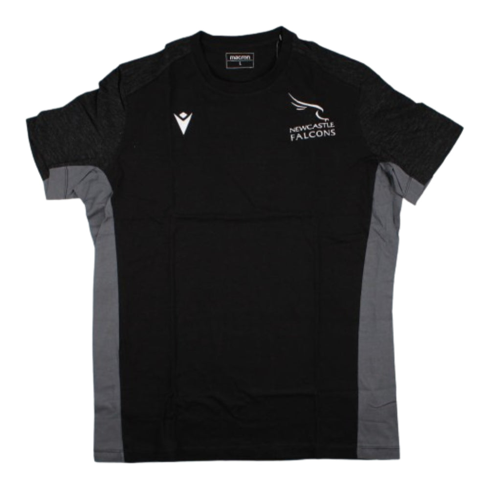 2023-2024 Newcastle Falcons Travel Player T-Shirt (Black)_0