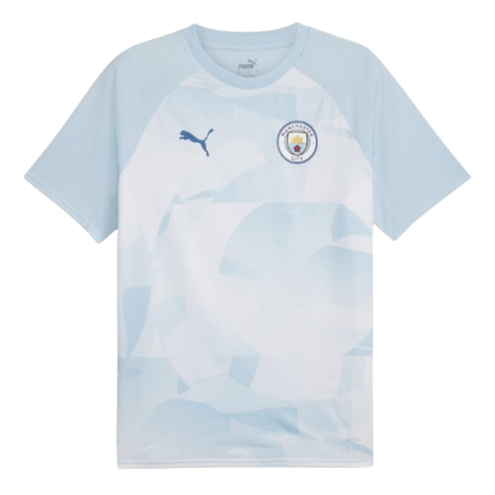 2023-2024 Man City Prematch SS Jersey (Silver Sky) - Kids_0