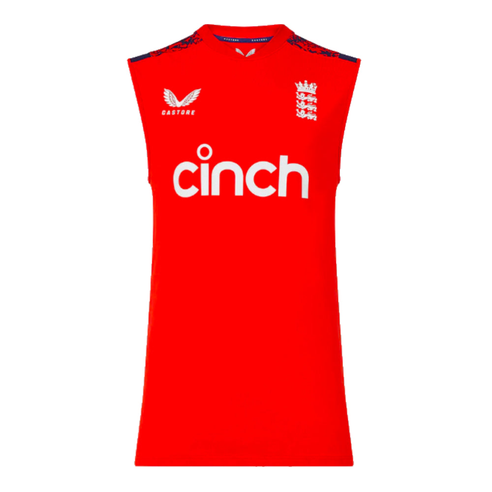 2024 England Cricket T20 Sleeveless Vest (Red)_0