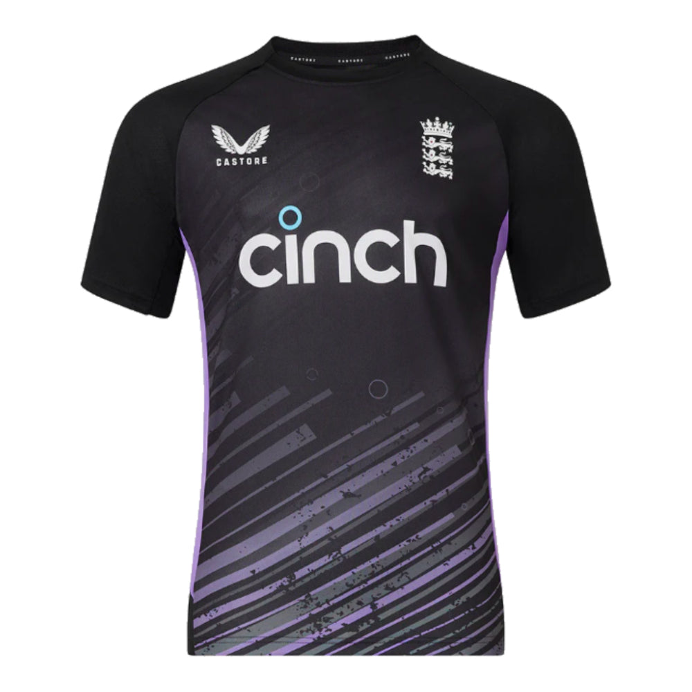 2024 England Cricket Training Short Sleeve Tee (Black)_0