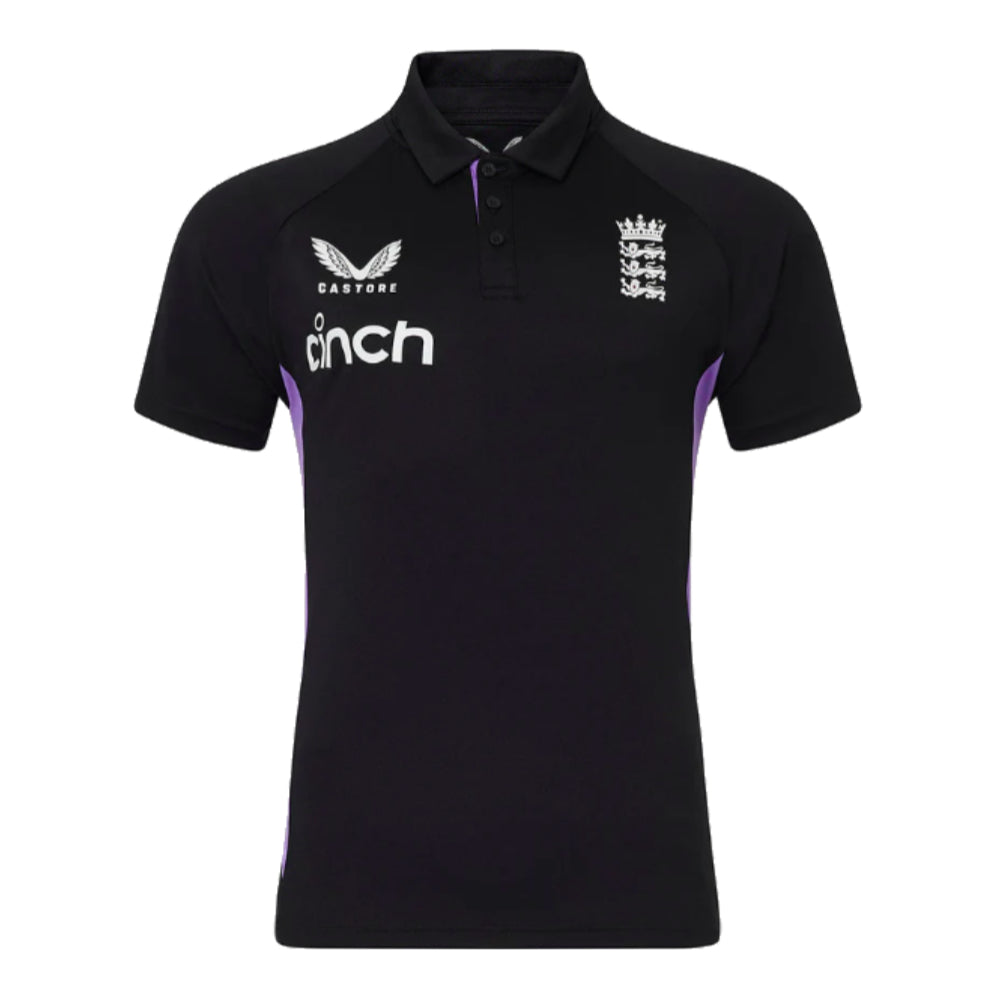 2024 England Cricket Presentation Polo Shirt (Black)_0