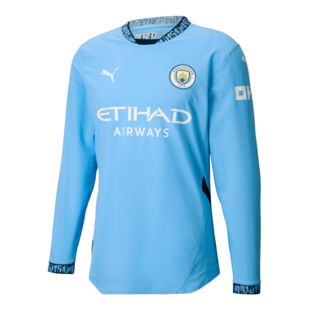 2024-2025 Man City Authentic Long Sleeve Home Shirt_0