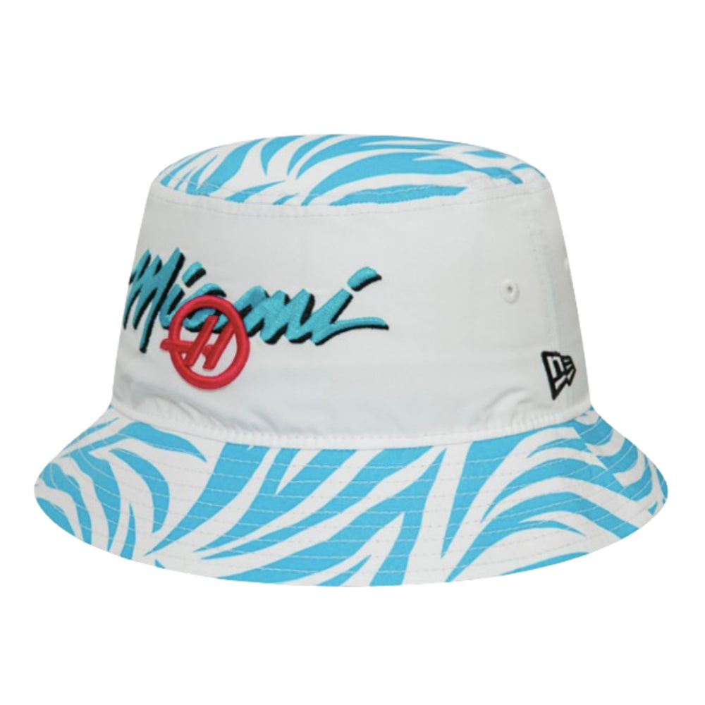 2024 Haas Miami Zebra Bucket Hat (White) - Large_0