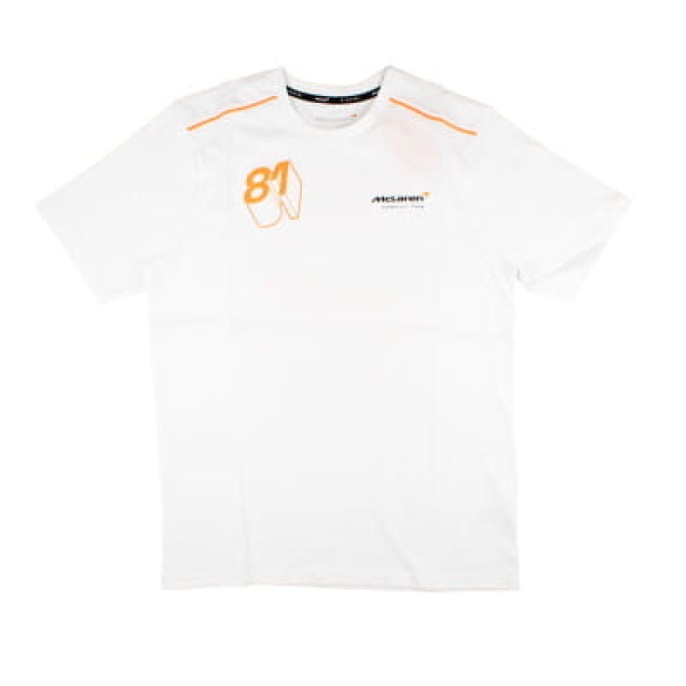 2024 McLaren Core Driver T-Shirt Oscar Piastri - Bright White_0