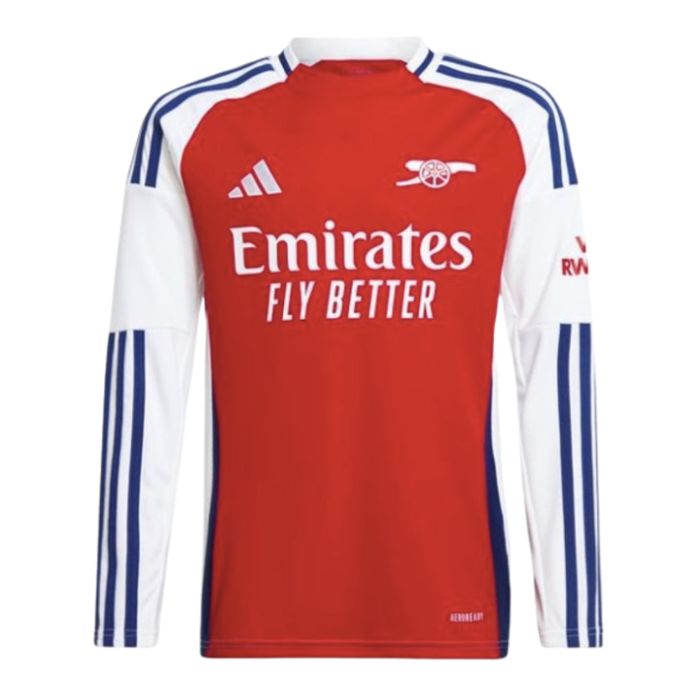 2024-2025 Arsenal Long Sleeve Home Shirt (Kids)_0