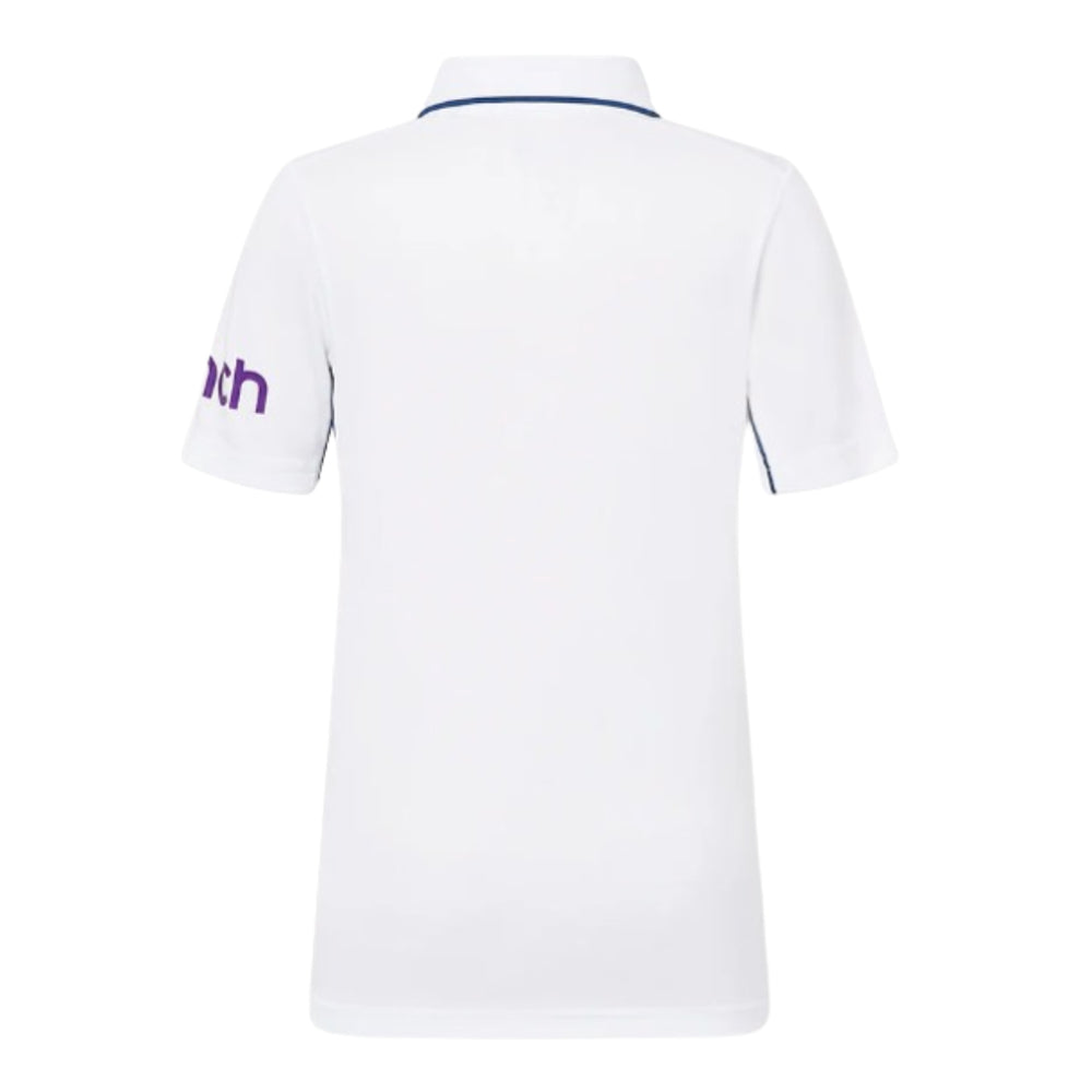 2024 England Test Cricket Replica SS Shirt (White) - Kids_1