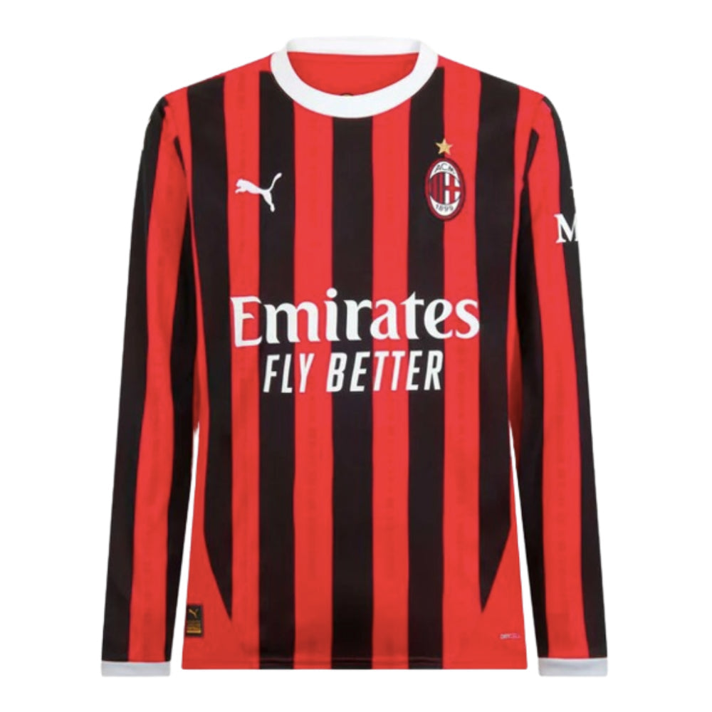 2024-2025 AC Milan Home Long Sleeve Shirt_0