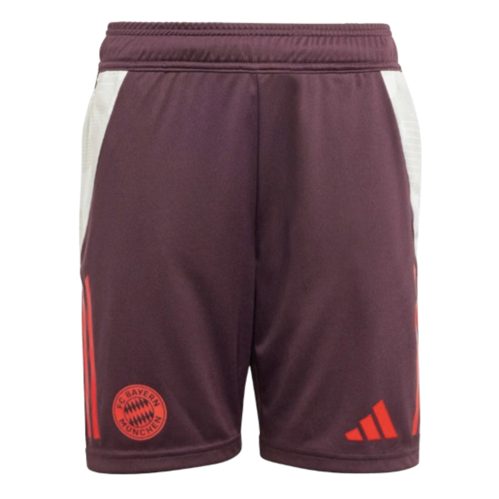 2024-2025 Bayern Munich Training Shorts (Shadow Maroon) - Kids_0